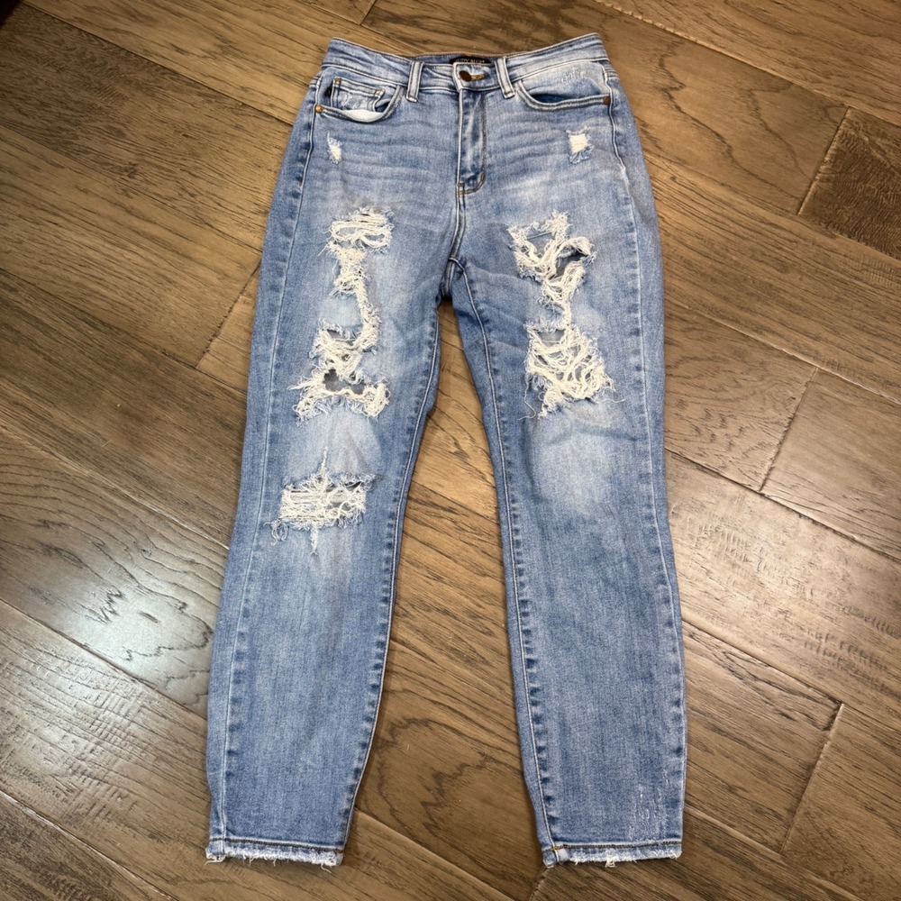 Judy Blue Los Angeles Womens‎ Boyfriend Fit Distressed Jeans Size 1/25